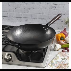 BN Gibson Home Everyday hammered 13” Carbon Steel wok